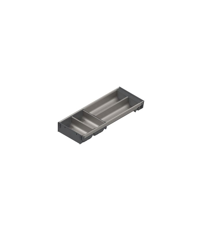 ORGA-LINE Schalen-Set (teilausfüllend), für TANDEMBOX Schubkasten, NL=500 mm, KB=300 mm, Breite=192 mm, inox-gebü/staubgr