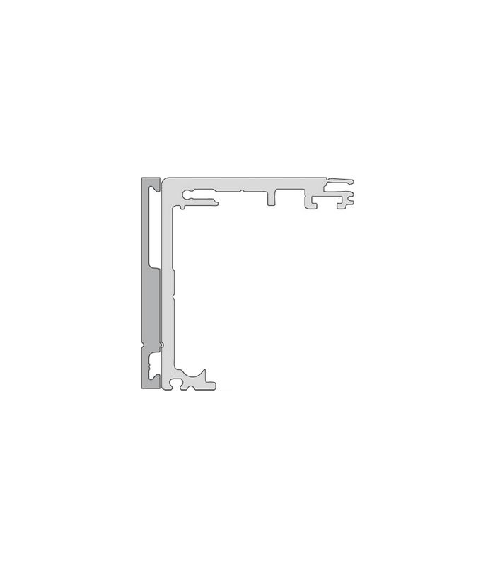 Wand-/Deckenabstandsprofil Symi 10 mm Edelstahlfarben