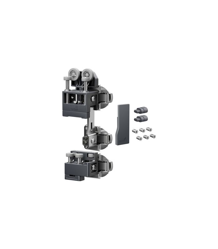 Falttürbeschläge-Set,rs,ohne SA,schwer WingLine L,2-flg.,max.25kg,anthrazit