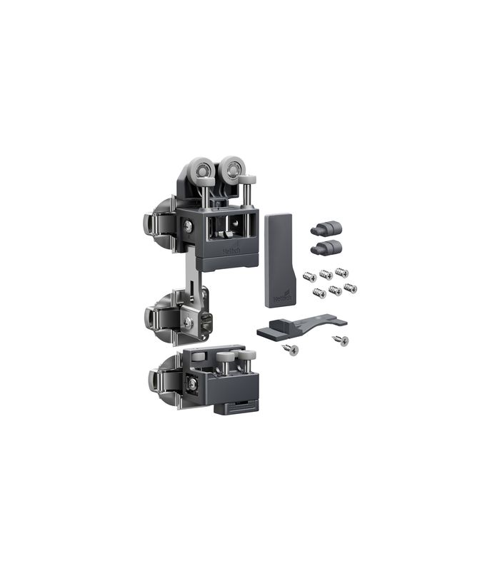 Falttürbeschläge-Set,ls,mit SA,schwer WingLine L,2-flg.,max.25kg,anthrazit