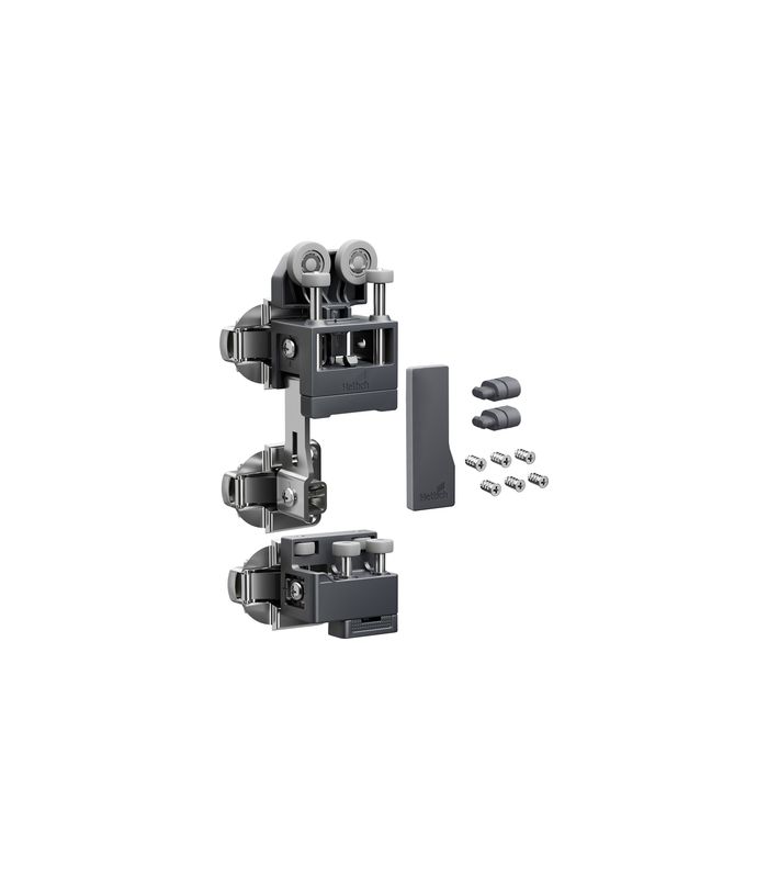 Falttürbeschläge-Set,ls,ohne SA,schwer WingLine L,2-flg.,max.25kg,anthrazit