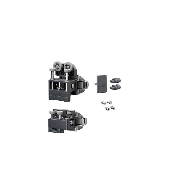 Falttürbeschläge-Set,rs,ohne SA,mittel WingLine L,2-flg.,max.12kg,anthrazit