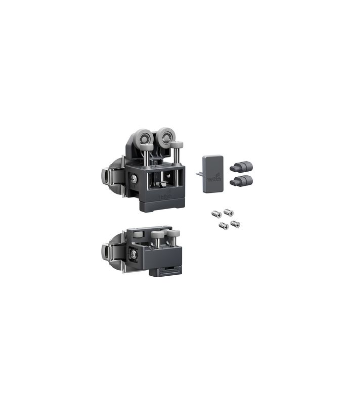 Falttürbeschläge-Set,ls,ohne SA,mittel WingLine L,2-flg.,max.12kg,anthrazit