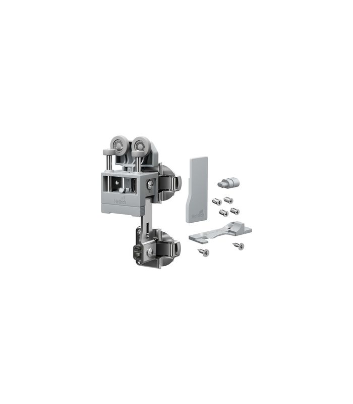 Falttürbeschläge-Set,rs,mit SA,leicht WingLine L,2-flg.,max.12kg,gr