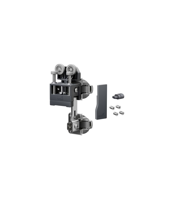 Falttürbeschläge-Set,rs,ohne SA,leicht WingLine L,2-flg.,max.12kg,anthrazit