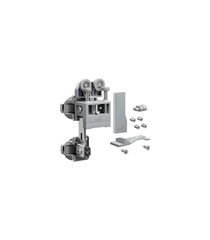 Falttürbeschläge-Set,ls,mit SA,leicht WingLine L,2-flg.,max.12kg,gr