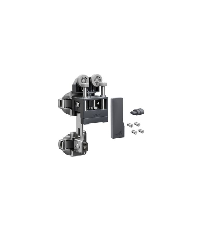 Falttürbeschläge-Set,ls,ohne SA,leicht WingLine L,2-flg.,max.12kg,anthrazit