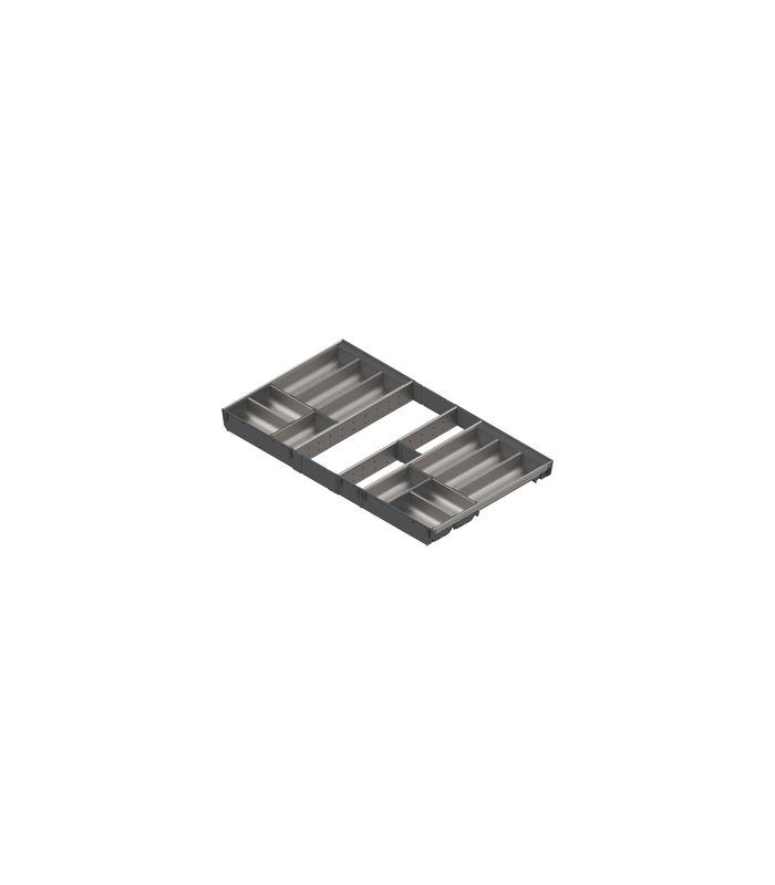 ORGA-LINE Schalen-Set (vollausfüllend), für TANDEMBOX Schubkasten, NL=500 mm, KB=900 mm, inox-gebü/staubgr