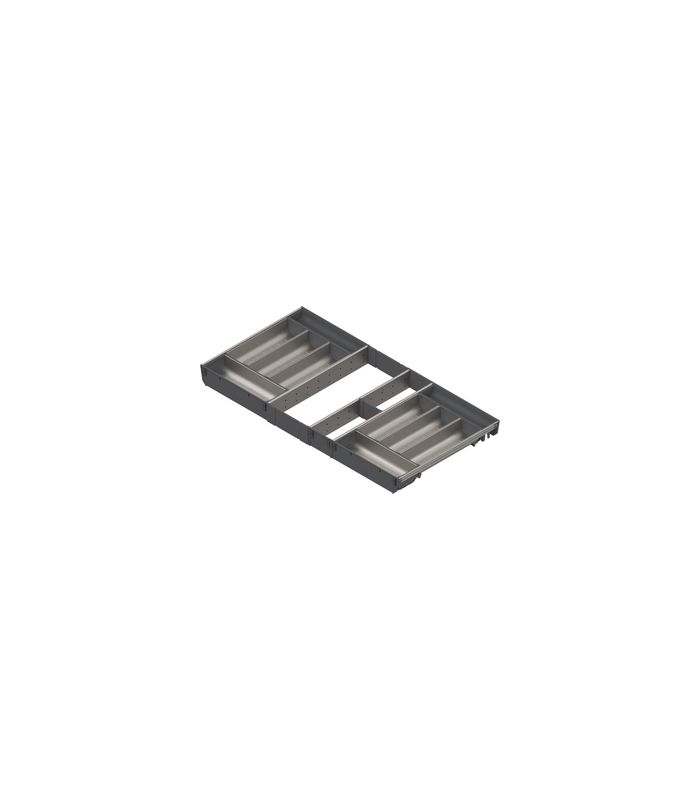 ORGA-LINE Schalen-Set (vollausfüllend), für TANDEMBOX Schubkasten, NL=450 mm, KB=900 mm, inox-gebü/staubgr