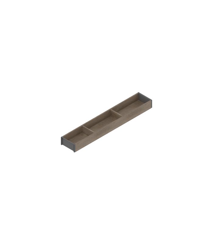 AMBIA-LINE Rahmen, für LEGRABOX/MERIVOBOX Schubkasten, Holzdesign, NL=600 mm, Breite=100 mm, Nebr.Eiche/oriongrau