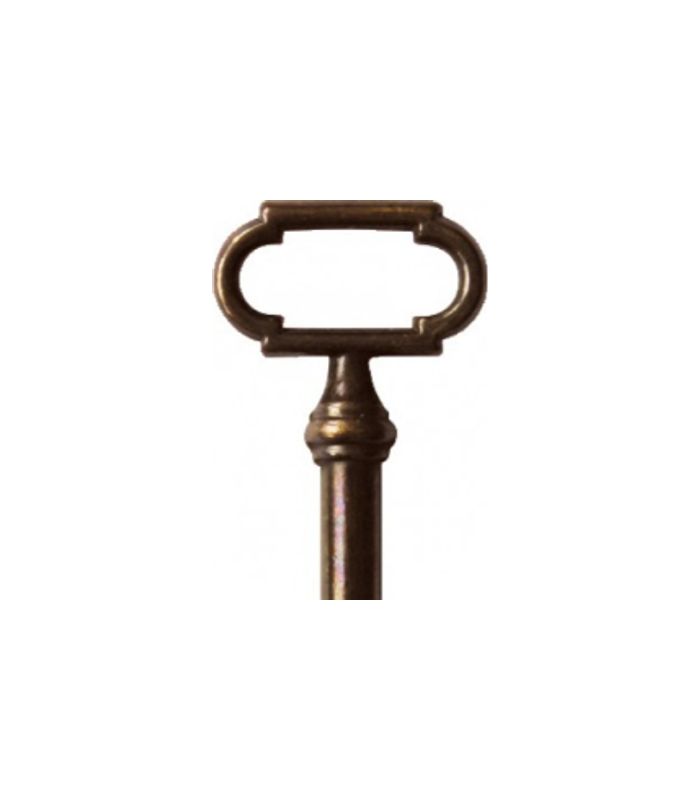 Möbel Schlüssel Messing brüniert 320 3-Zuh. 8 X 8 Nutzlänge 40 mm Schließung 5