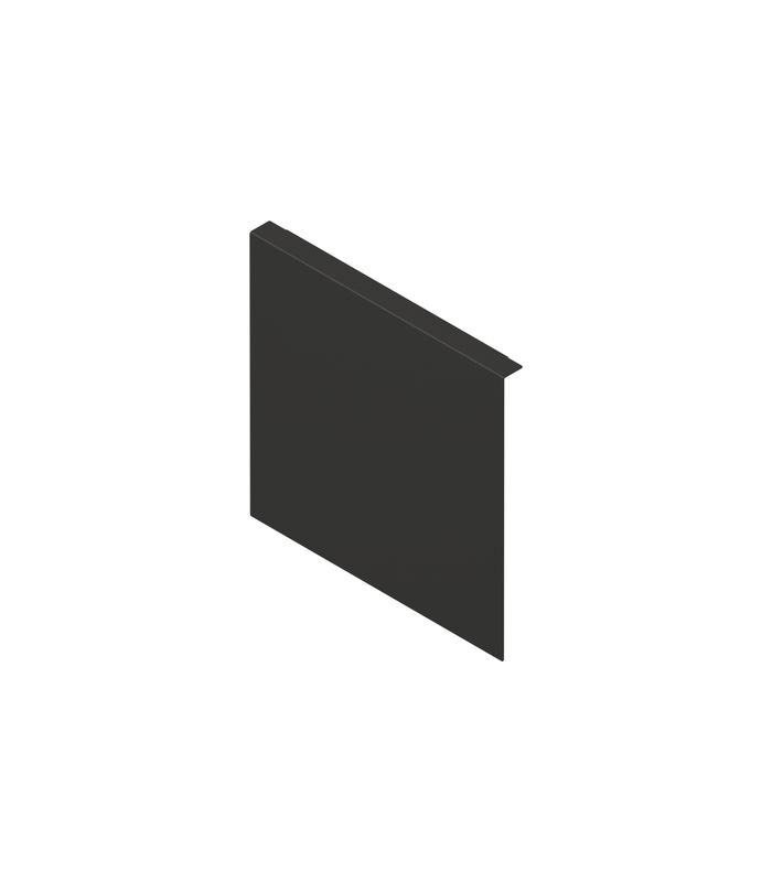 AMBIA-LINE Holzrückwandadapter, für LEGRABOX/MERIVOBOX Frontauszug Höhe F, Stahl, carbonschwarz matt