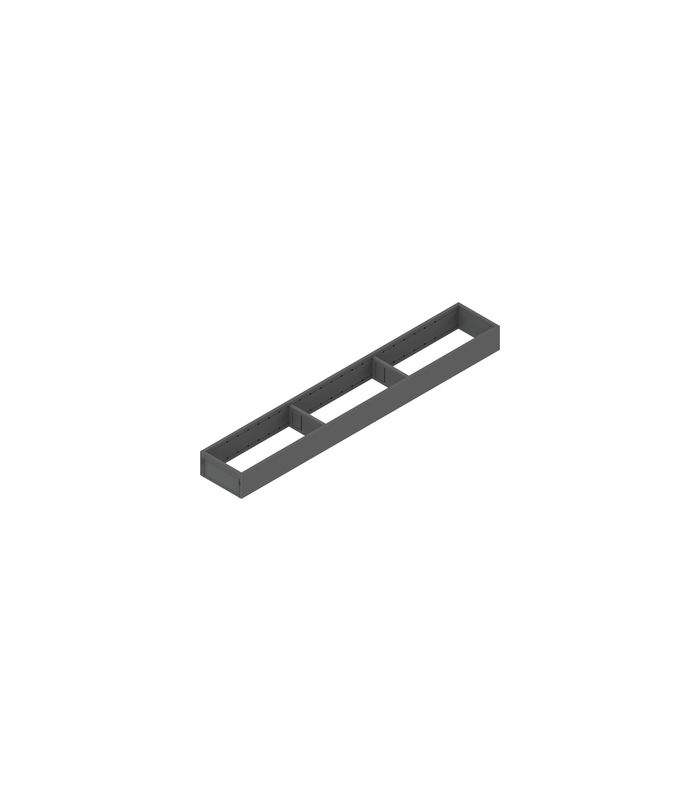 AMBIA-LINE Rahmen, für LEGRABOX/MERIVOBOX Schubkasten, Stahl, NL=650 mm, Breite=100 mm, oriongrau matt