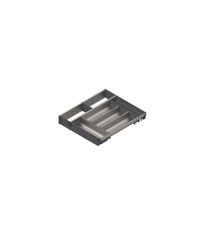 ORGA-LINE Kombi-Set (teilausfüllend), für TANDEMBOX Schubkasten, NL=450 mm, KB=500 mm, Breite=377 mm, inox-gebü/staubgr