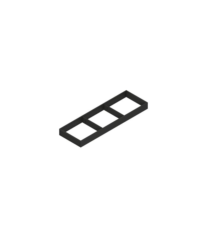 AMBIA-LINE Rahmen, für LEGRABOX/MERIVOBOX Schubkasten, Stahl, NL=650 mm, Breite=200 mm, carbonschwarz matt