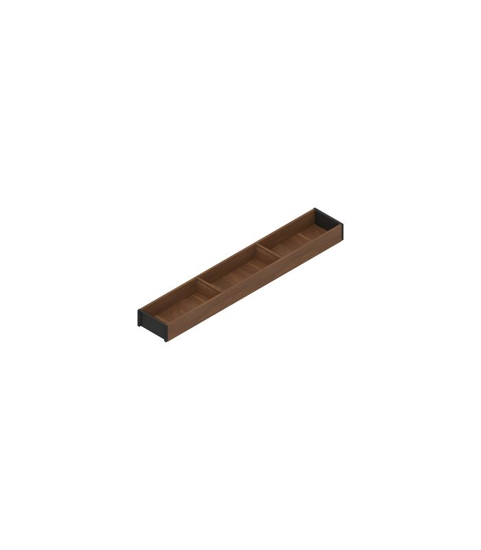 AMBIA-LINE Rahmen, für LEGRABOX/MERIVOBOX Schubkasten, Holzdesign, NL=650 mm, Breite=100 mm, Tenn.Nuss/carbonschw