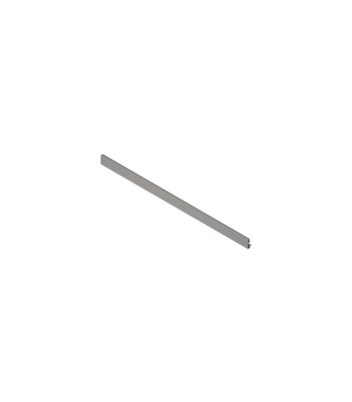 Vorderstück, mit Nut für Einschubelement, KB=1200 mm, zum Ablängen, für MERIVOBOX, indiumgrau matt