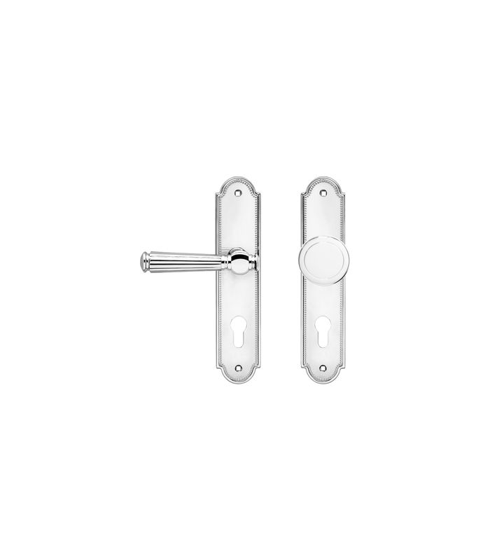 Langschildgarnitur Schöntal L260 WG links Chrom poliert TS 38-62mm