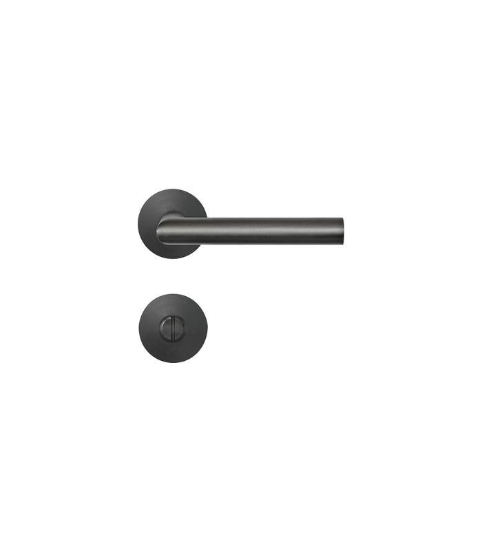 Drücker-Rosettengarnitur Rhodos EPL28 BAD Titan grau TS 38-47mm PlanDesign