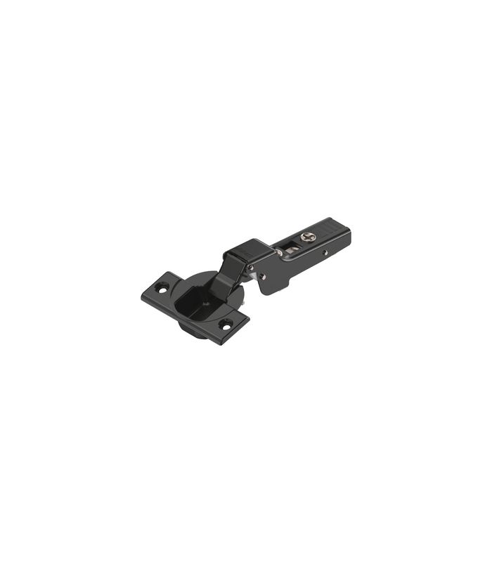 CLIP top Standardscharnier 110°, Mittelanschlag, ohne Feder, Topf: Schrauben, onyxschwarz