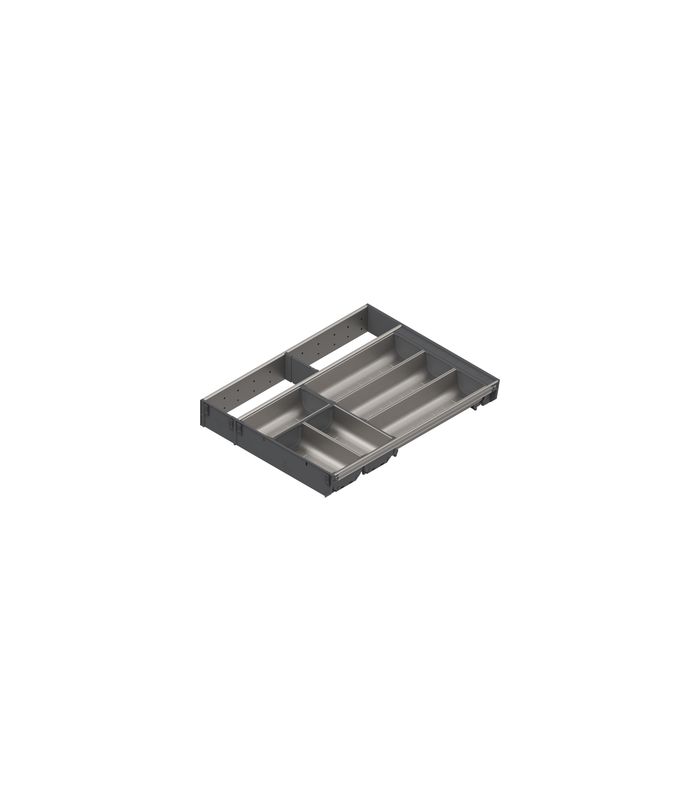ORGA-LINE Kombi-Set (teilausfüllend), für TANDEMBOX Schubkasten, NL=500 mm, KB=500 mm, Breite=377 mm, inox-gebü/staubgr