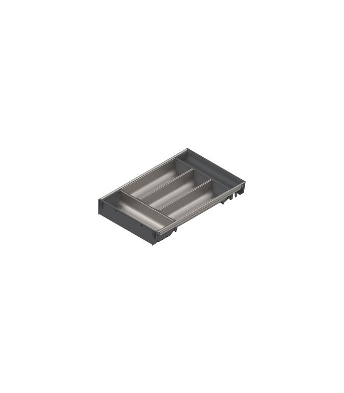 ORGA-LINE Schalen-Set (teilausfüllend), für TANDEMBOX Schubkasten, NL=450 mm, KB=400 mm, Breite=280 mm, inox-gebü/staubgr