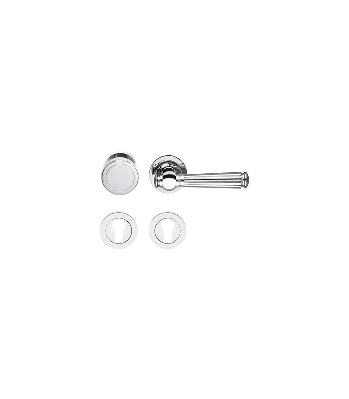 Drücker-Rosettengarnitur Schöntal R260 WG R Chrom TS 38-48mm