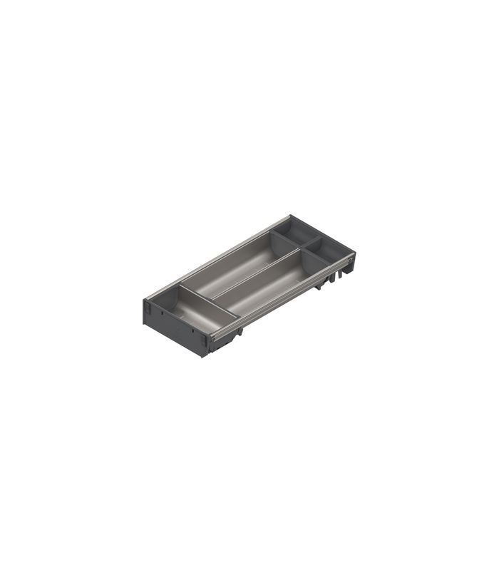 ORGA-LINE Schalen-Set (teilausfüllend), für TANDEMBOX Schubkasten, NL=450 mm, KB=300 mm, Breite=192 mm, inox-gebü/staubgr
