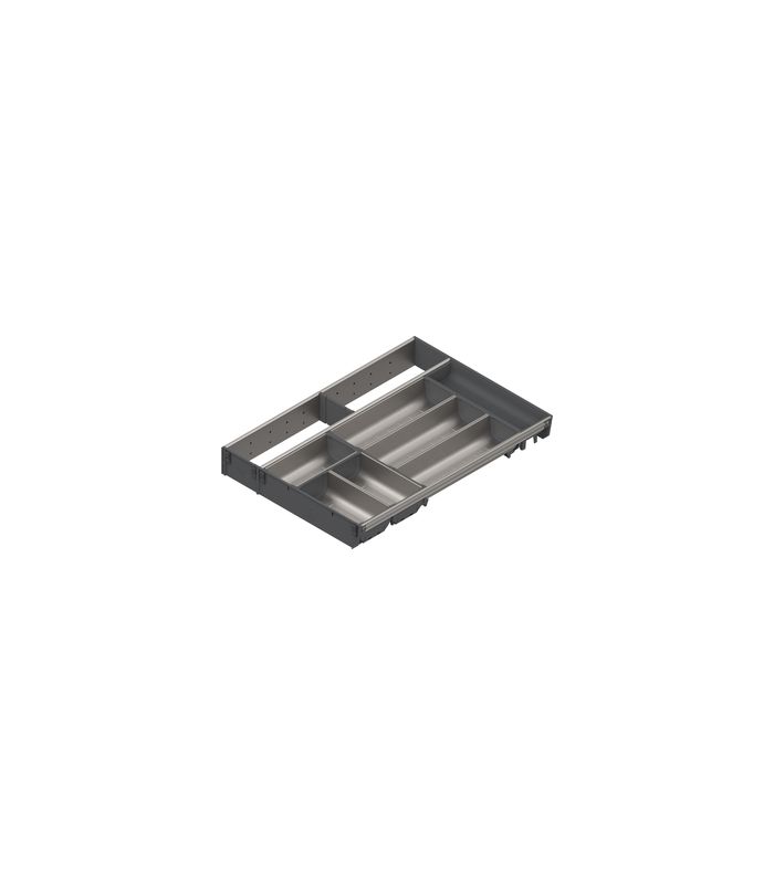 ORGA-LINE Kombi-Set (teilausfüllend), für TANDEMBOX Schubkasten, NL=550 mm, KB=500 mm, Breite=377 mm, inox-gebü/staubgr