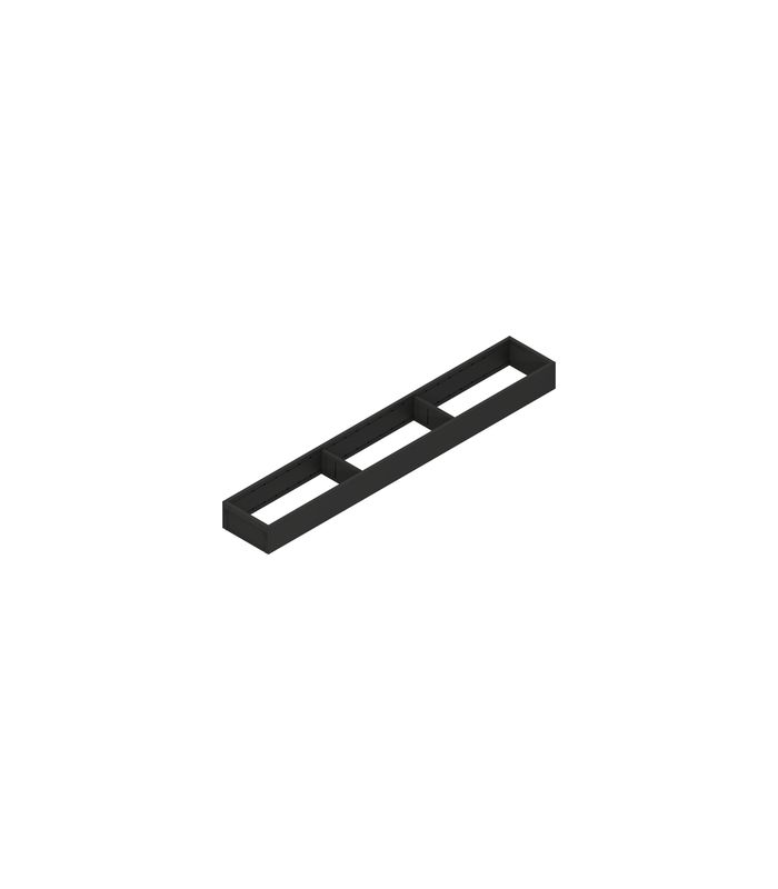 AMBIA-LINE Rahmen, für LEGRABOX/MERIVOBOX Schubkasten, Stahl, NL=650 mm, Breite=100 mm, carbonschwarz matt