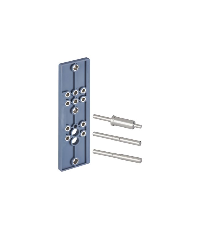 Bohrlehre für Schutzbeschläge und Rosettengarnituren