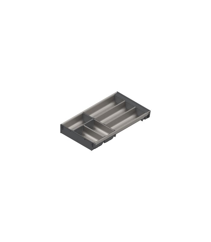 ORGA-LINE Schalen-Set (teilausfüllend), für TANDEMBOX Schubkasten, NL=500 mm, KB=400 mm, Breite=280 mm, inox-gebü/staubgr