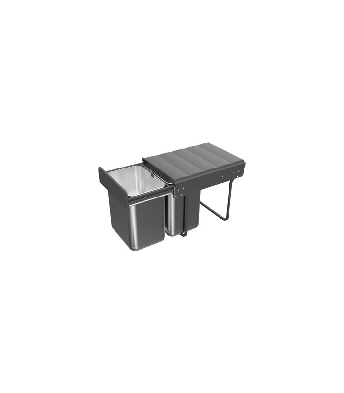Bin.it Duo II - 400 Einbauabfallsammler, 338 x 485, schwarz