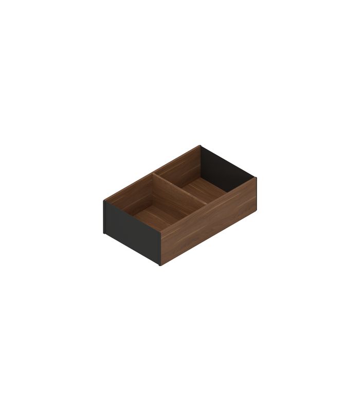 AMBIA-LINE Rahmen, für LEGRABOX/MERIVOBOX Frontauszug, Holzdesign, ab NL=400 mm, Breite=218 mm, Tenn.Nuss/carbonschw