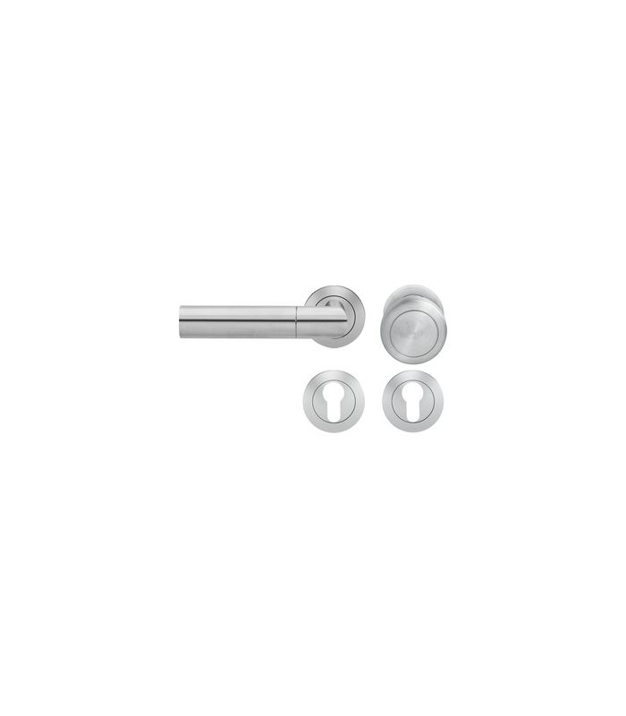Wechsel-Rosettengarnitur Oregon ER48 PZ Edelstahl matt links TS 39-48mm