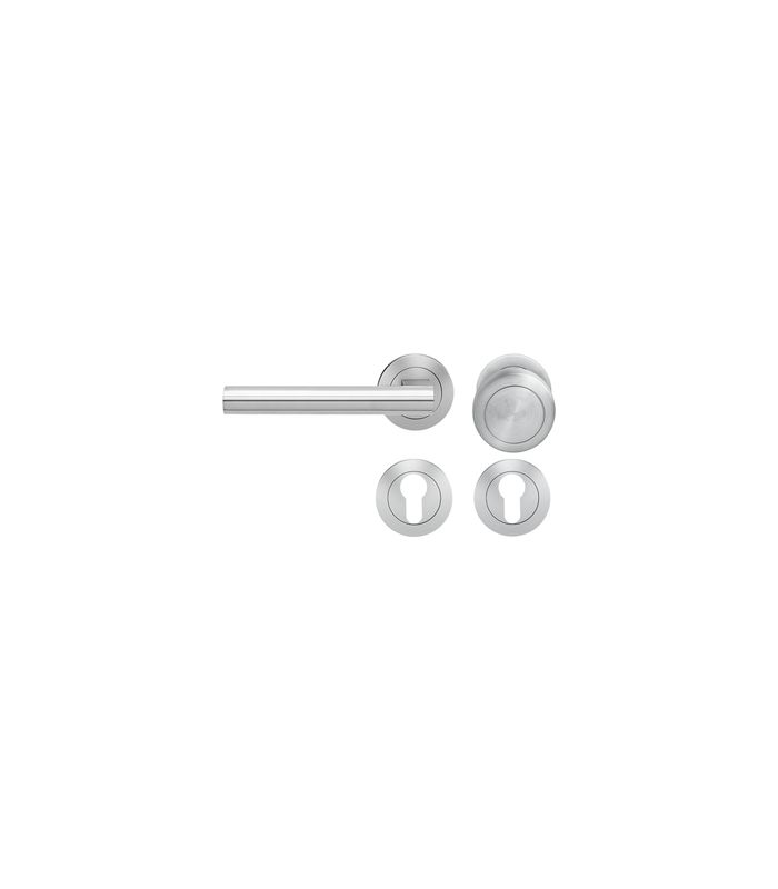 Wechsel-Rosettengarnitur Madeira ER45 PZ Edelstahl matt links TS 39-48mm