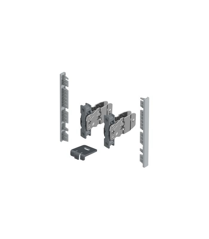 AvanTech YOU Verbinderset für Innenfront zum Selbstablängen, Nutzung mit Zarge, Systemhöhe 101, silber