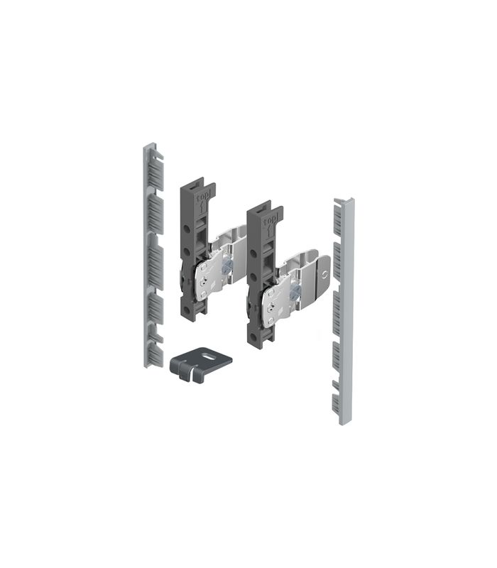 AvanTech YOU Verbinderset für Innenfront zum Selbstablängen, Nutzung mit Zarge, Systemhöhe 139, silber