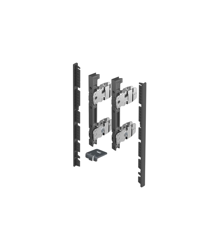 AvanTech YOU Verbinderset für Innenfront zum Selbstablängen, Nutzung mit Zarge, Systemhöhe 187, anthrazit