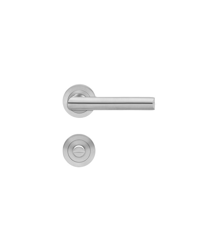Drücker-Rosettengarnitur Paris ER55-BAD Edelstahl matt TS 38-48mm