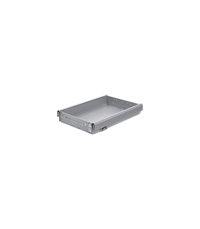 Stahlschubkasten mit vormontiertem Zugstück - Systema Top 2000, 370 x 354, Aluminium Optik