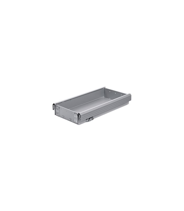 Stahlschubkasten mit vormontiertem Zugstück - Systema Top 2000, 270 x 714, Aluminium Optik