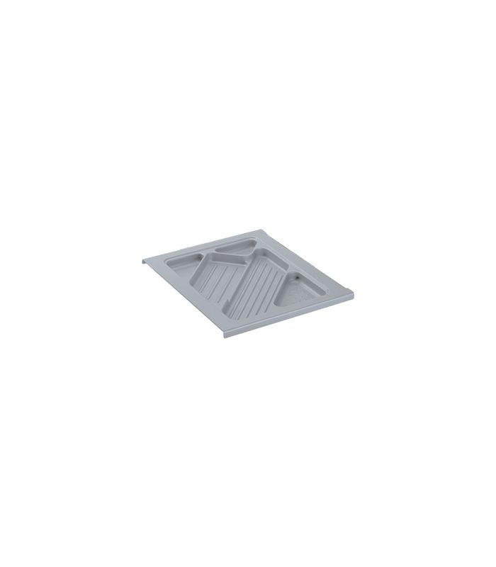 Schreibmaterialschale, Höhe 28 mm, 380 / 392, Aluminium Optik