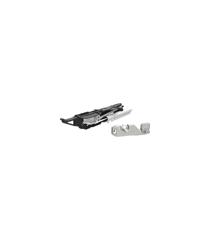 Selbsteinzugsgehäuse Stop Control links mit Silent System, Aluminium Optik