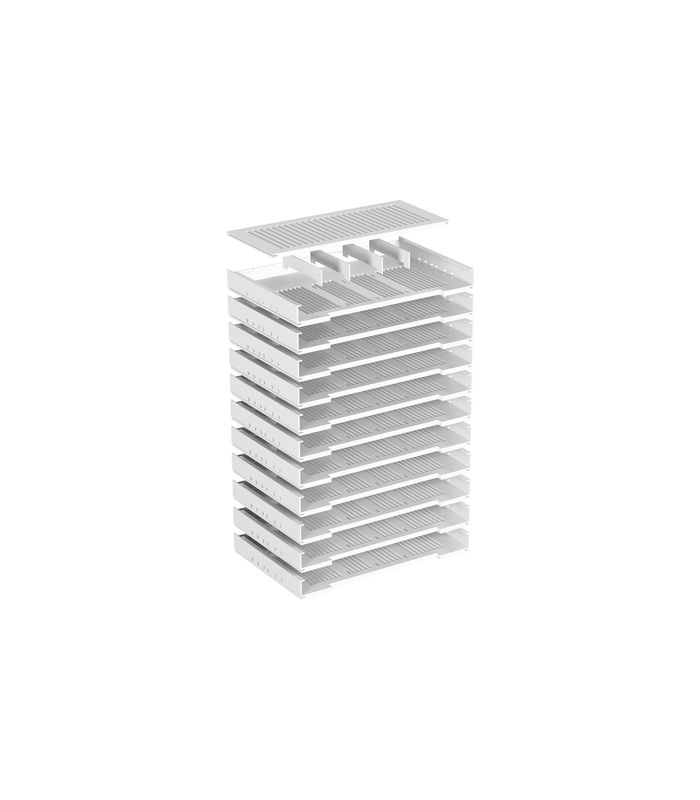 Formularablage, Fächeranzahl: 11, 392 mm, Aluminium Optik