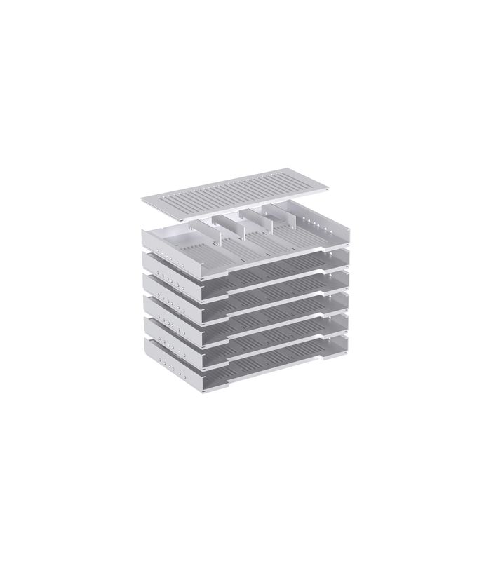 Formularablage, Fächeranzahl: 6, 392 mm, Aluminium Optik