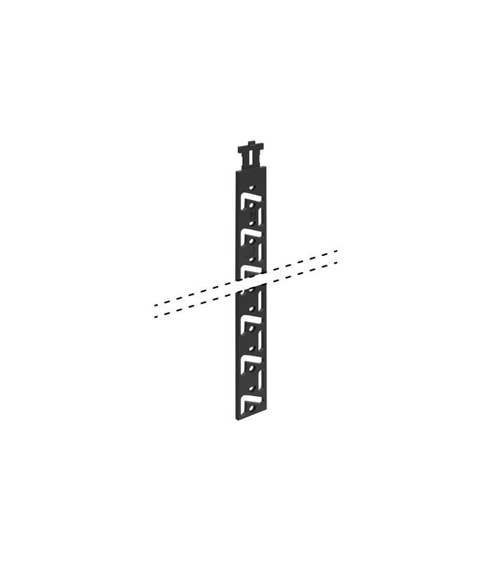 Verriegelungsstangen Stop Control, Lochreihe 32 mm, einseitig, Länge HE 6, rechts