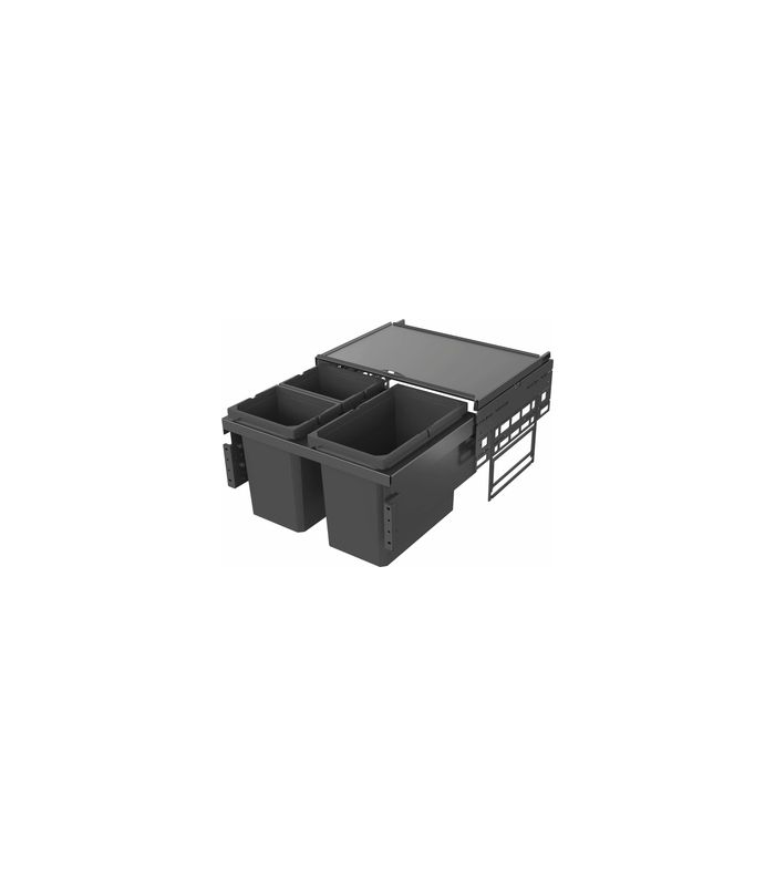 Abfalltrennsystem VS ENVI Space lavagrau KB 600 mm Einbautiefe 464 mm