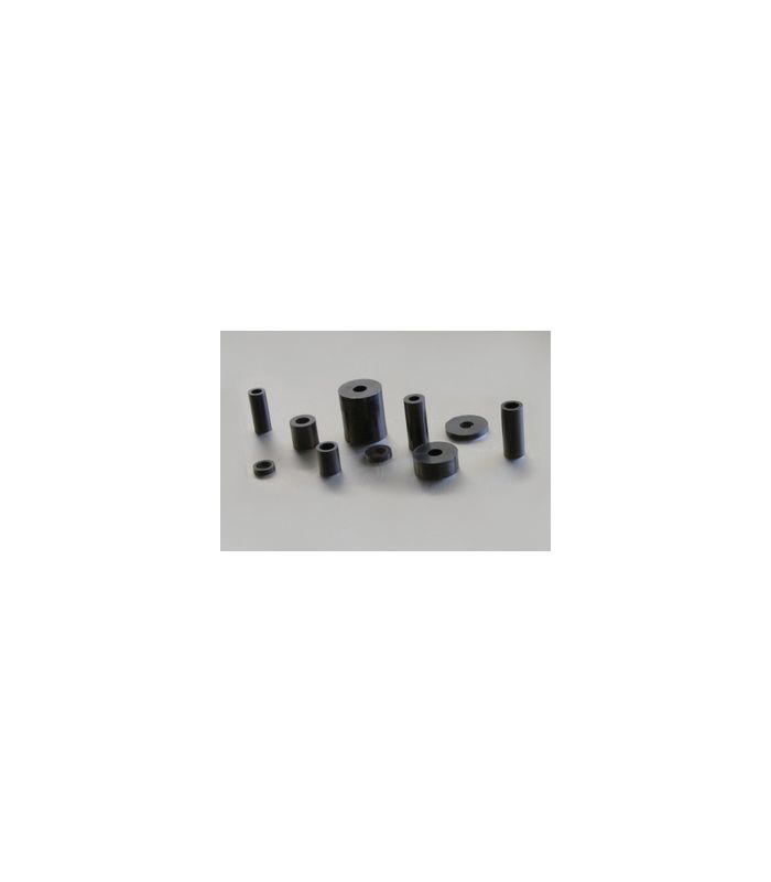 Distanzhülsen Kunststoff schwarz M6 15 x 10 x 6,3 mm