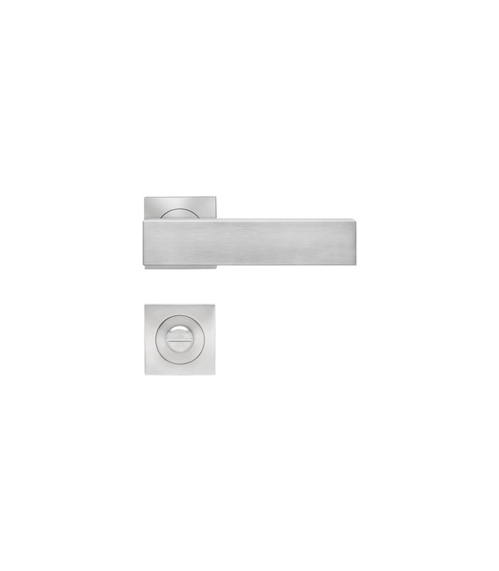 Drücker-Rosettengarnitur Milano ER52Q BAD Edelstahl matt TS 39-45mm